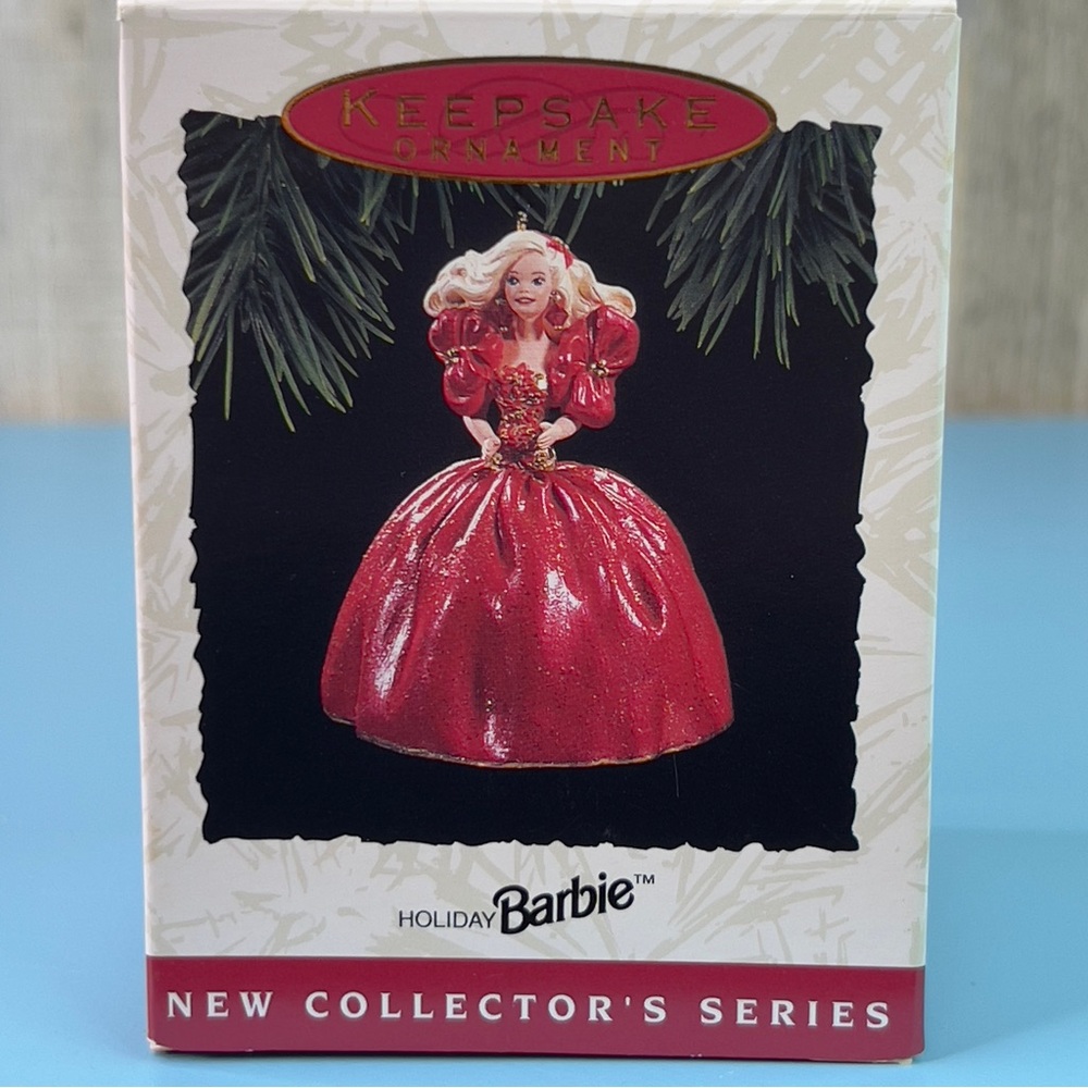 Hallmark Keepsake Ornament Holiday Barbie Collector Series Handcrafted Date 1993